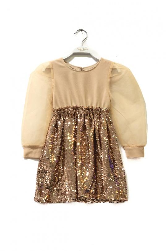 Vestidos Niño y bébé  Gold FANNY LOOK 7584 Efashion Paris