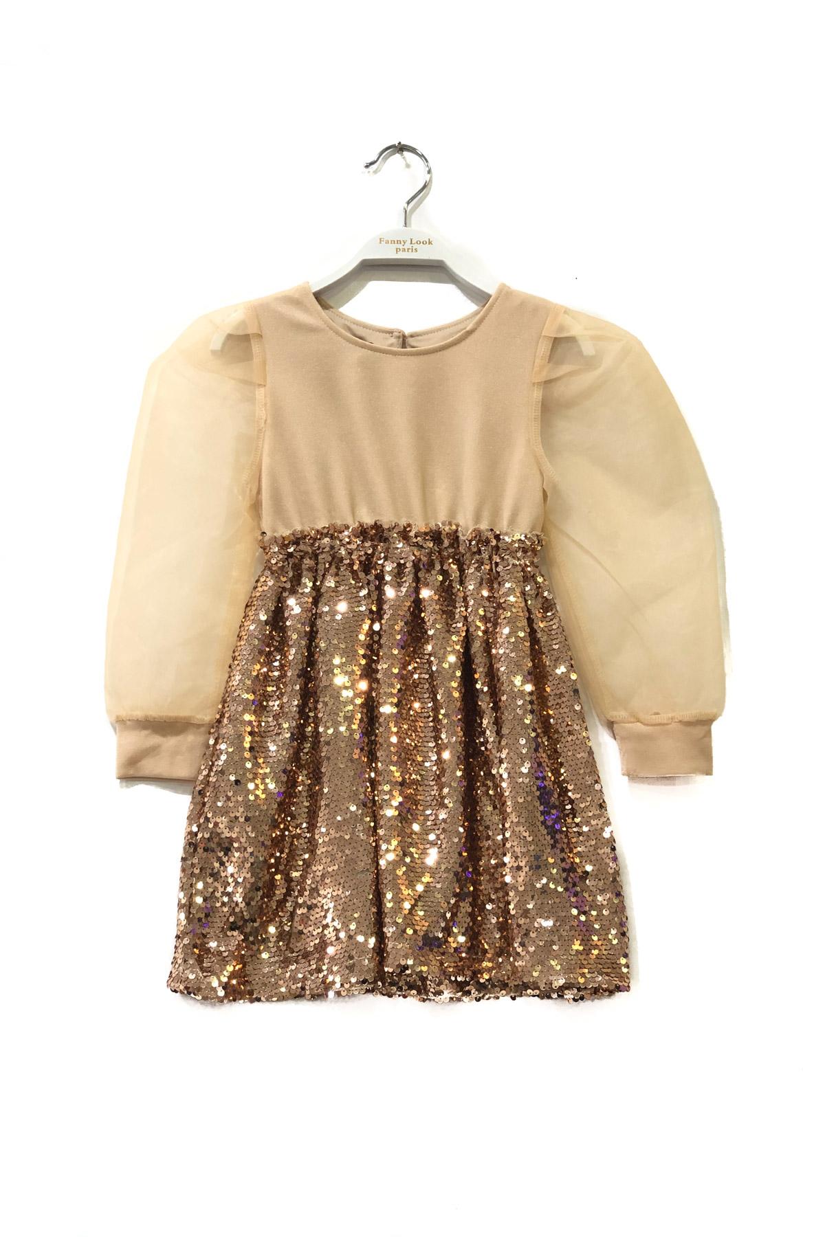 Robes Enfant & Bébé  Doré FANNY LOOK 7584 #c Efashion Paris