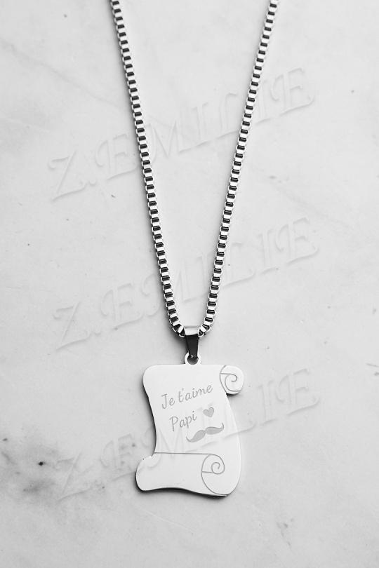 Necklaces Accessories White Z. EMILIE COL565 Efashion Paris