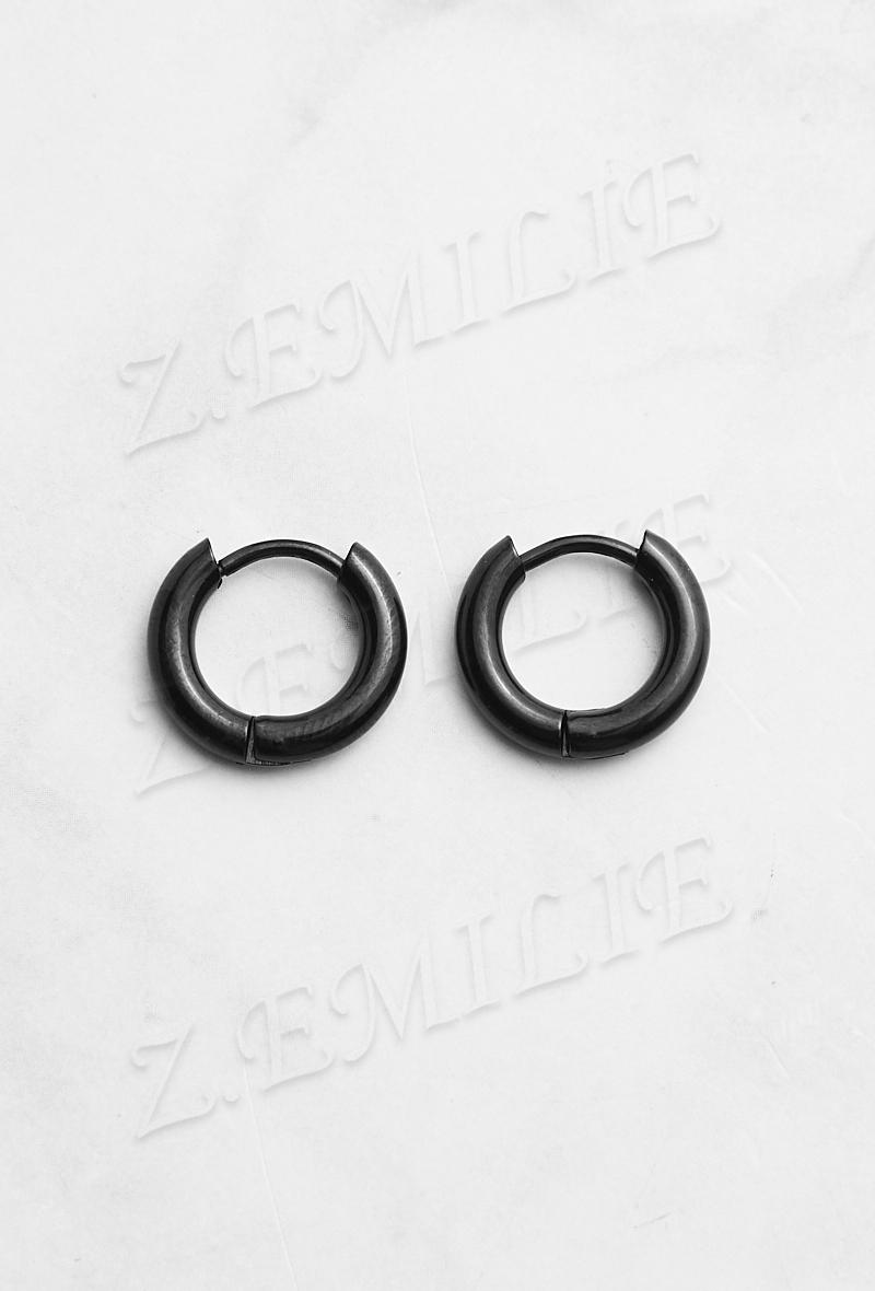 Boucles d'oreilles Accessoires Noir Z. EMILIE BOC040-8 #c Efashion Paris