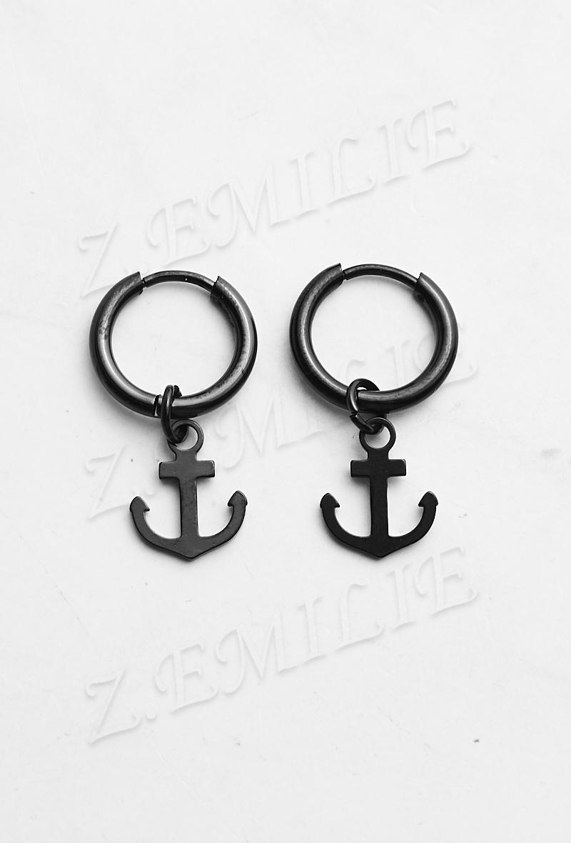 Boucles d'oreilles Accessoires Noir Z. EMILIE BOC090 #c Efashion Paris