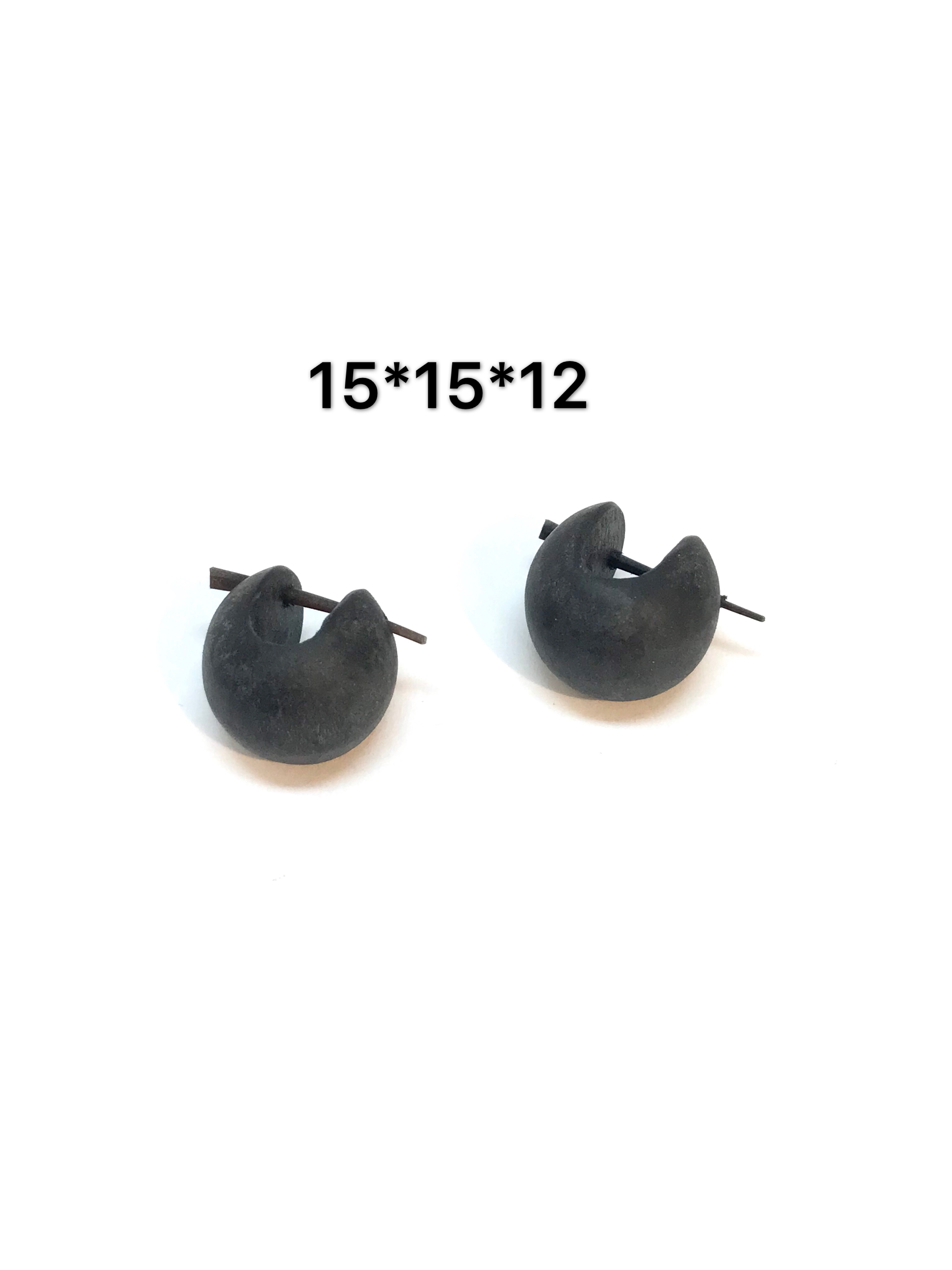 Boucles d'oreilles Accessoires Noir Z. EMILIE BOB007-15 #c Efashion Paris