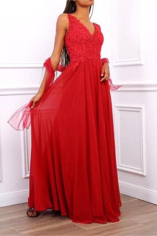 Robes de soirée Femme Rouge foncé Alice Desir R0268 Efashion Paris