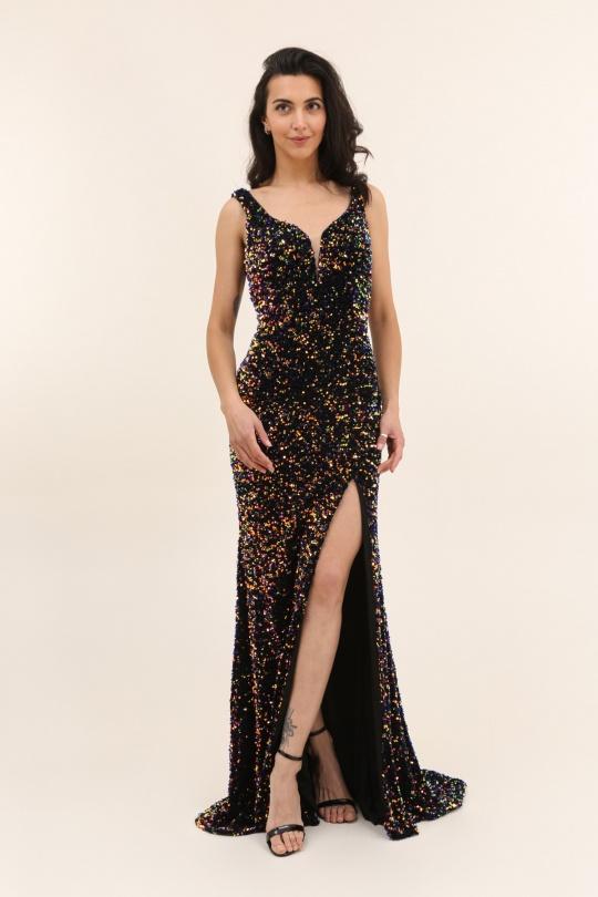 Robes de soirée Femme Noir Alice Desir R0284 Efashion Paris