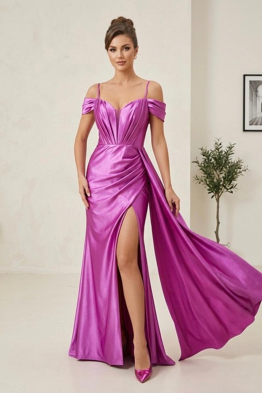 Robes de soirée Femme Beige Champagne Alice Desir R0612 Efashion Paris