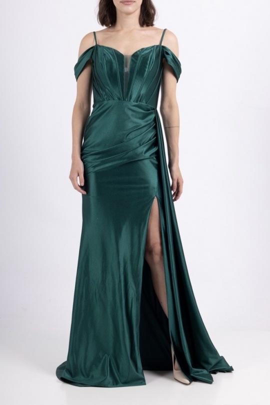 Robes de soirée Femme Vert canard Alice Desir R0612 Efashion Paris