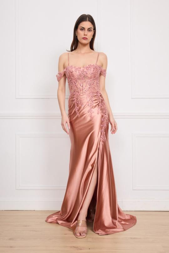 Robes de soirée Femme Rose Alice Desir R0718 Efashion Paris