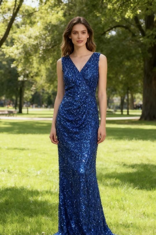 Evening dresses Women Royale blue Alice Desir 545 Efashion Paris