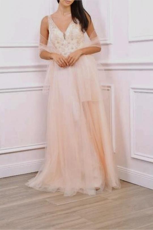 Robes de soirée Femme Beige Alice Desir R0712 Efashion Paris