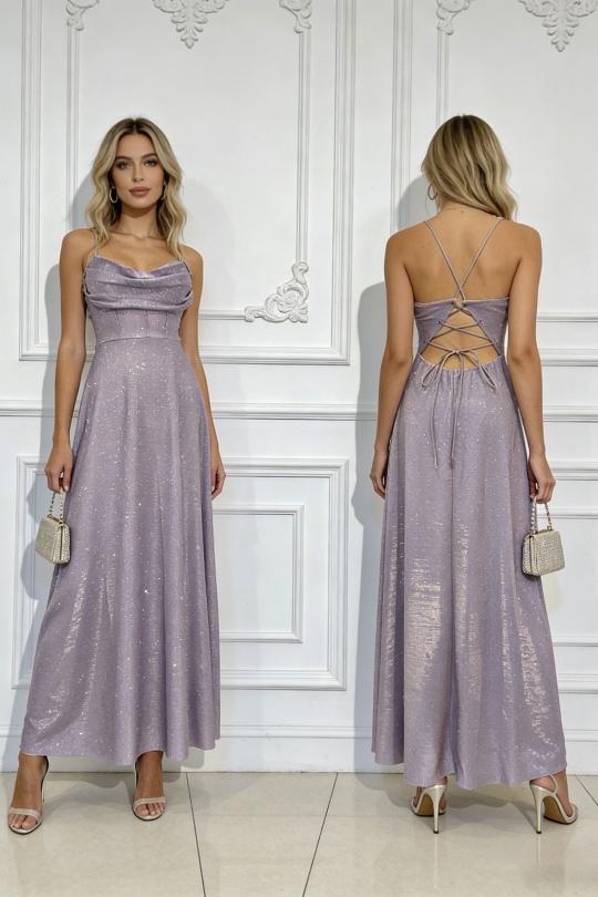 Vestidos de fiesta Mujer Beige Champagne Alice Desir 46592 Efashion Paris