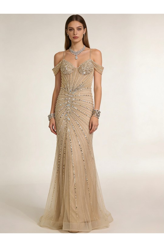 Evening dresses Women Gold Alice Desir R0725-DORÉE Efashion Paris