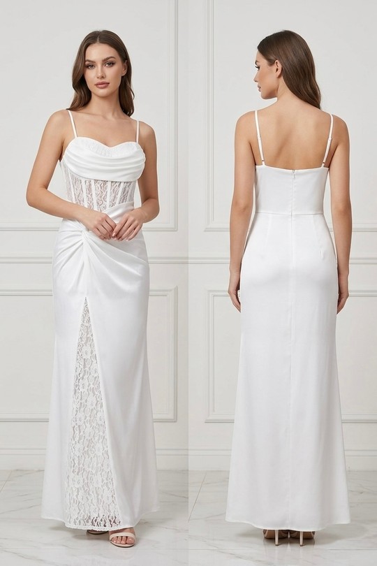 Robes de soirée Femme Vert d eau Alice Desir 9675 Efashion Paris