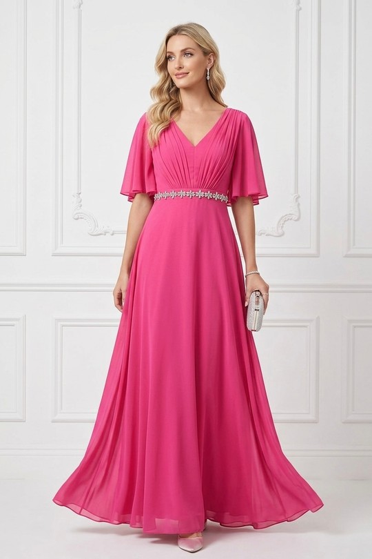 Robes de soirée Femme Rose poudre Alice Desir 564 Efashion Paris