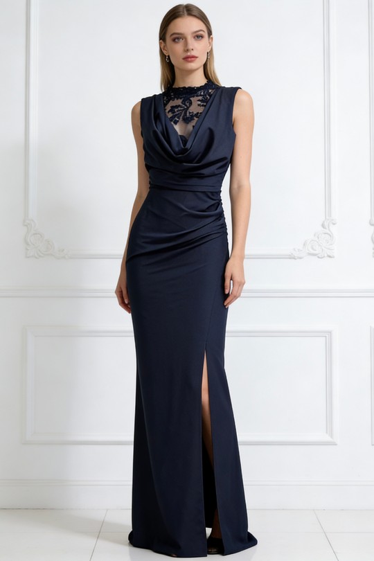 Robes de soirée Femme Beige Alice Desir 6831 Robes longue Efashion Paris