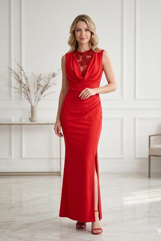 Robes de soirée Femme Beige Alice Desir 6831 Robes longue Efashion Paris