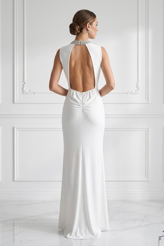Robes de soirée Femme Beige Alice Desir 6831 Robes longue Efashion Paris
