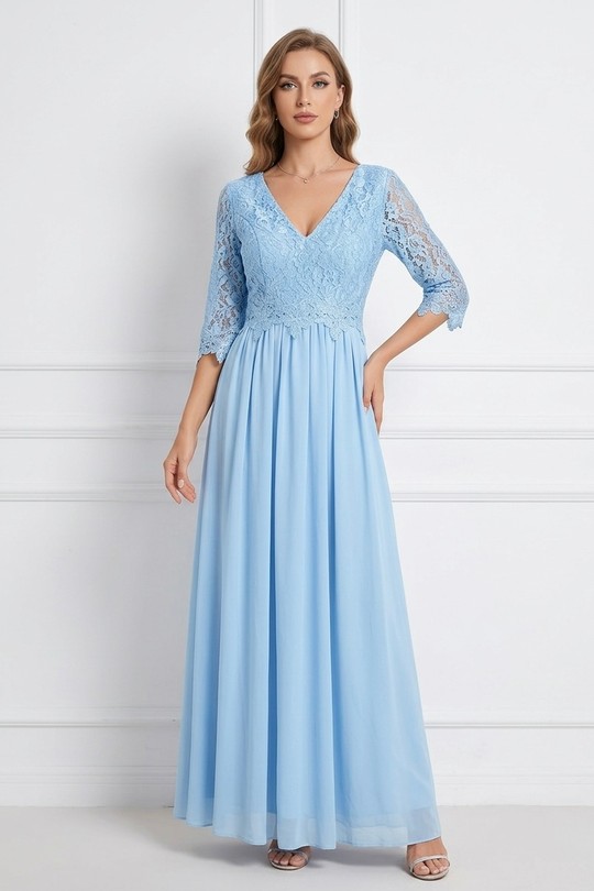 Robes de soirée Femme Bleu ciel Alice Desir 635 Efashion Paris