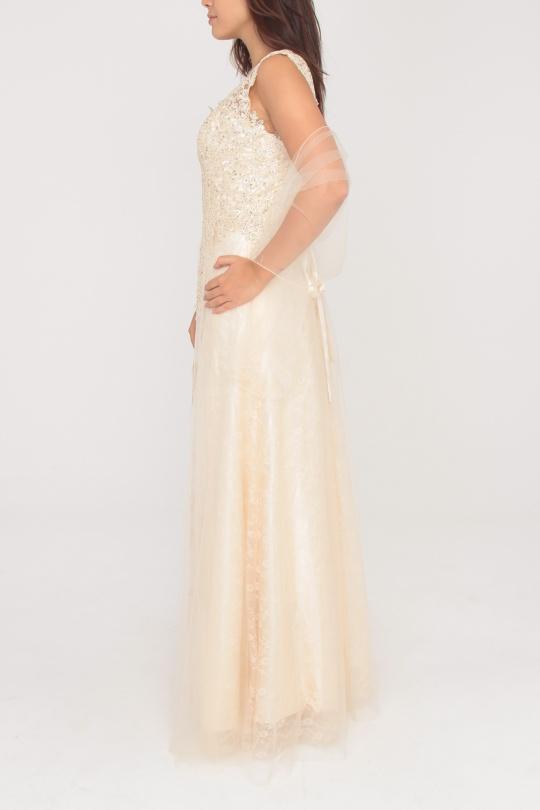 Robes de soirée Femme Beige Champagne Alice Desir R011 Efashion Paris