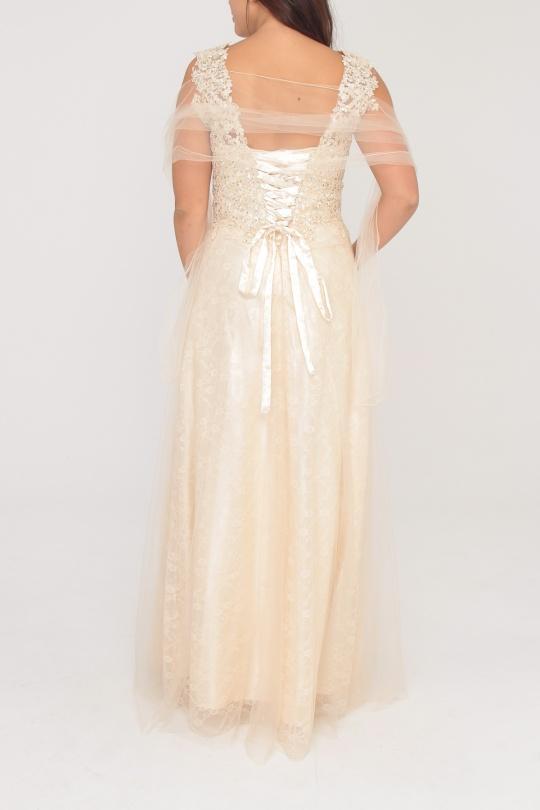 Robes de soirée Femme Beige Champagne Alice Desir R011 Efashion Paris