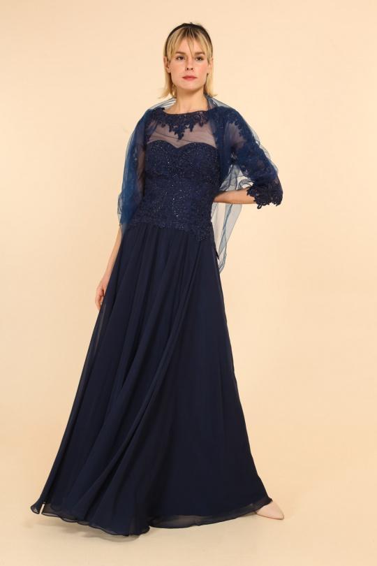 Evening dresses Women Marine blue Alice Desir R0255 Efashion Paris