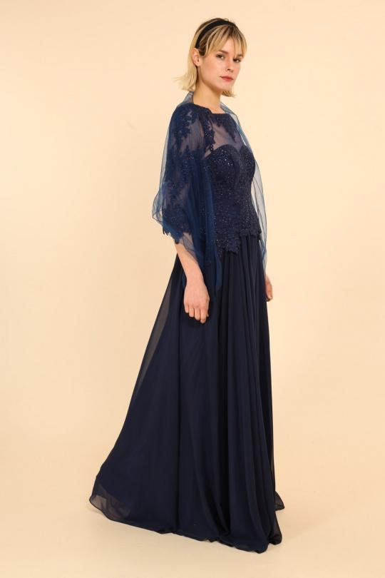 Robes de soirée Femme Bleu marine Alice Desir R0255 Efashion Paris