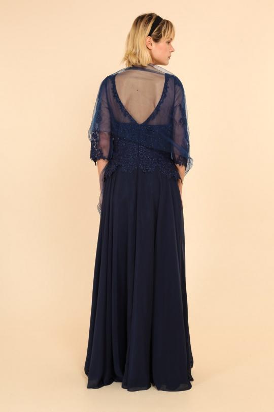 Robes de soirée Femme Bleu marine Alice Desir R0255 Efashion Paris