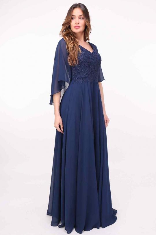 Robes de soirée Femme Bleu marine Alice Desir R0275 Efashion Paris