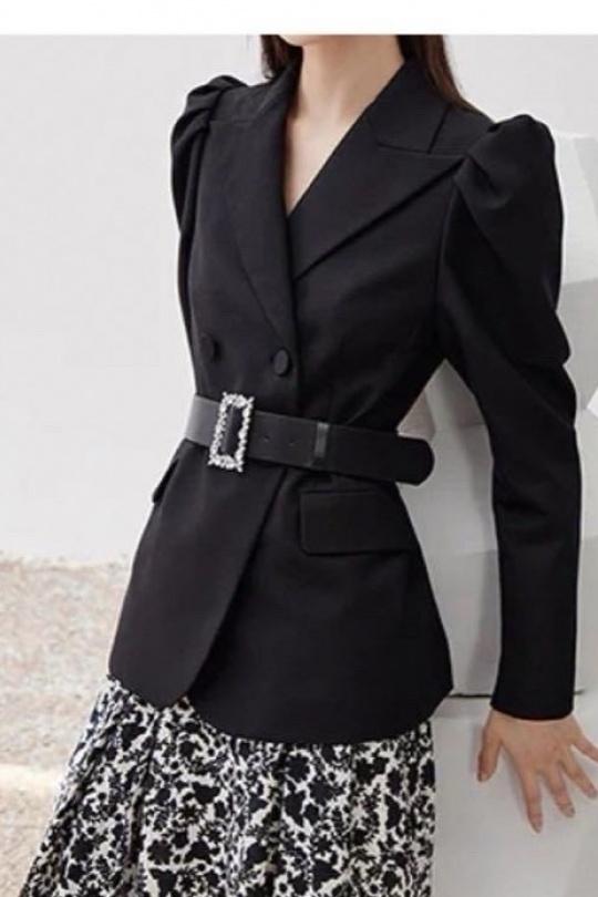 Vestes  Femme Noir Osley - Mochy V8093 Efashion Paris