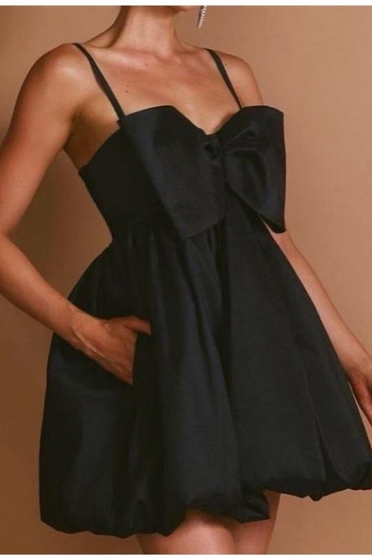 Robes courtes Femme Noir Osley - Mochy R7851 Efashion Paris