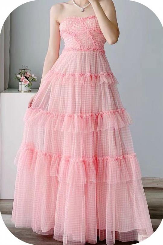 Robes mi-longues Femme Rose Osley - Mochy R5830 Efashion Paris