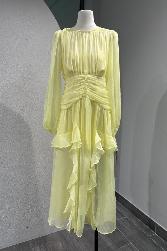 Robes mi-longues Femme Jaune Osley - Mochy R10015 Efashion Paris