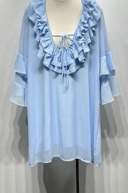 Blouses Femme Bleu Osley - Mochy H10578 Efashion Paris