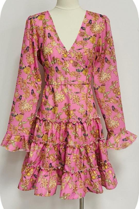 Robes courtes Femme Rose Osley - Mochy R4826 Efashion Paris