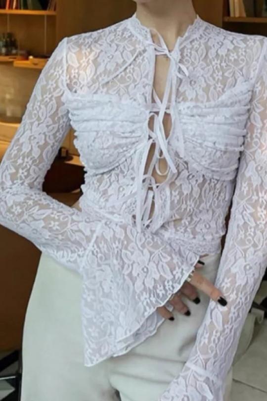 Tops Femme Blanc Osley - Mochy H6252 Efashion Paris