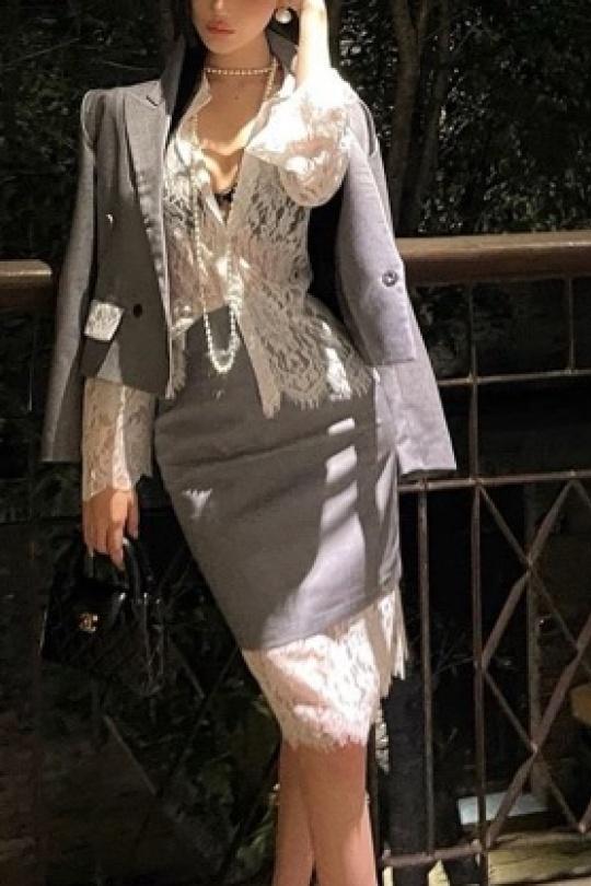 Ensembles Femme Gris Osley - Mochy EC7807 Efashion Paris