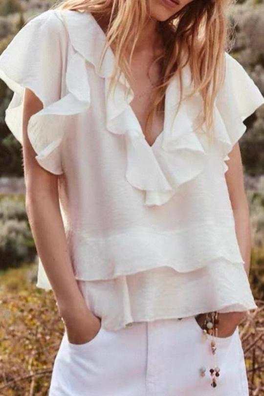 Blouses Women White Osley - Mochy H10729 Efashion Paris