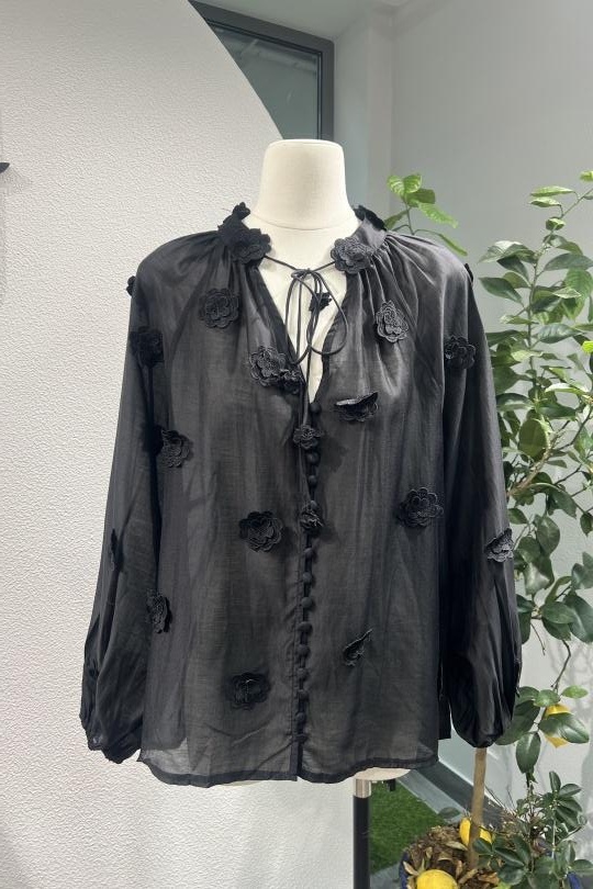 Blouses Women Black Osley - Mochy H1146 Efashion Paris