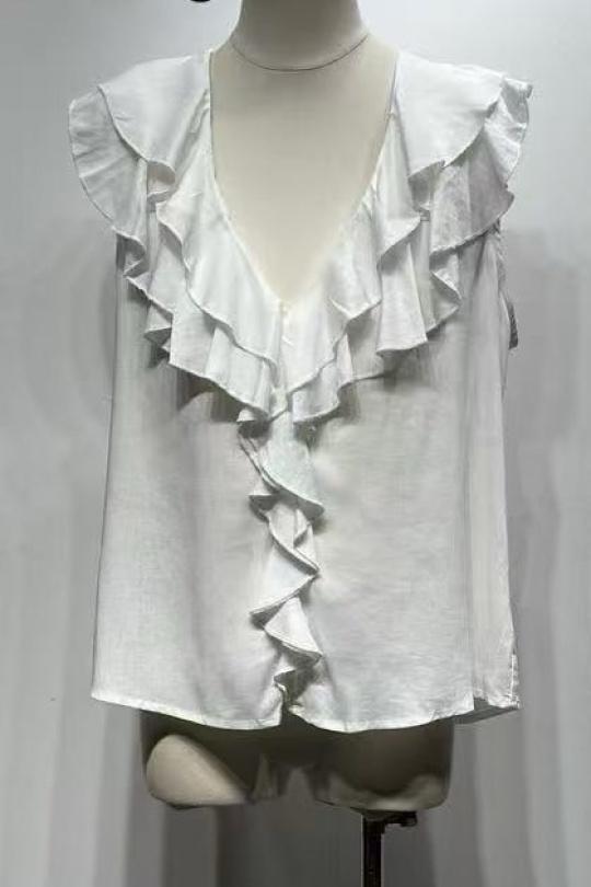 Tops Femme Blanc Osley - Mochy H11010 Efashion Paris