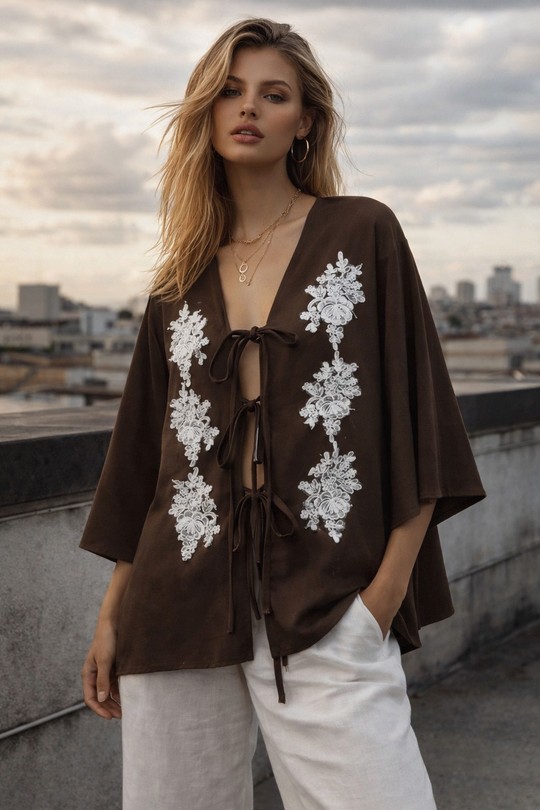 Tops Mujer Brown Osley - Mochy H10897 Efashion Paris