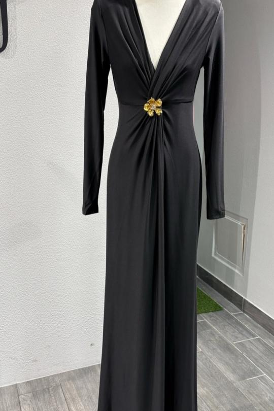 Robes de soirée Femme Noir Osley - Mochy R6703 Efashion Paris