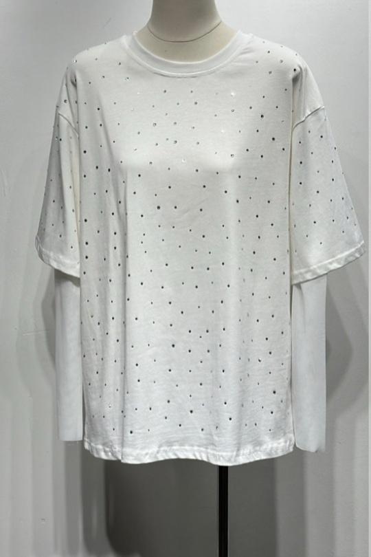 T-shirts Femme Blanc Osley - Mochy H7178 Efashion Paris