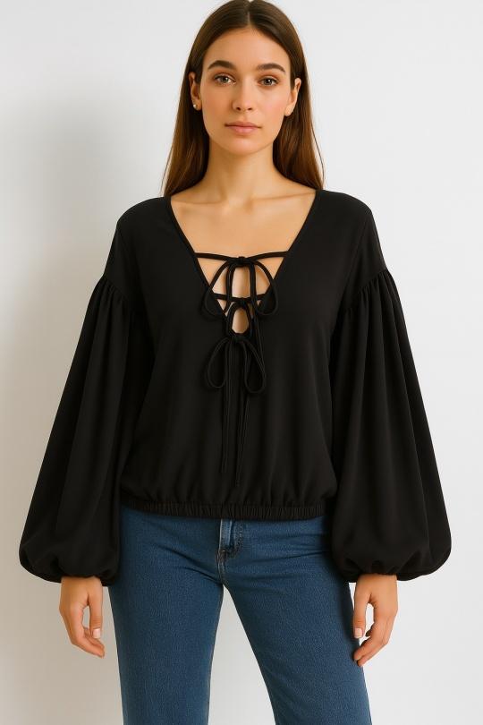 Blouses Femme Noir Osley - Mochy H11370 Efashion Paris