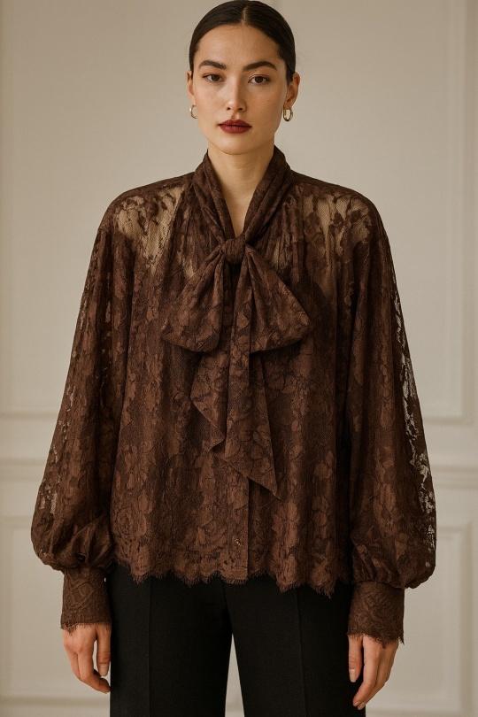 Blusas Mujer Brown Osley - Mochy H11355 Efashion Paris