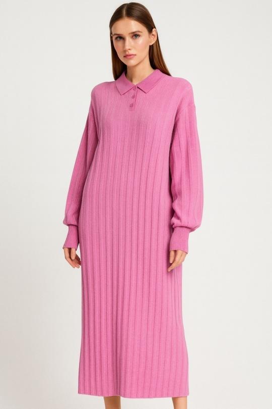 Robes longues Femme Rose Osley - Mochy PL4891 Efashion Paris