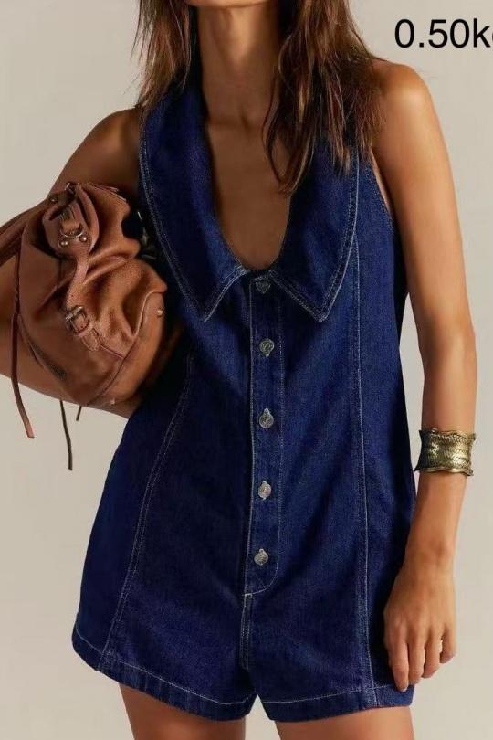 Combinaisons Femme Bleu foncé Osley - Mochy CB11365 Efashion Paris