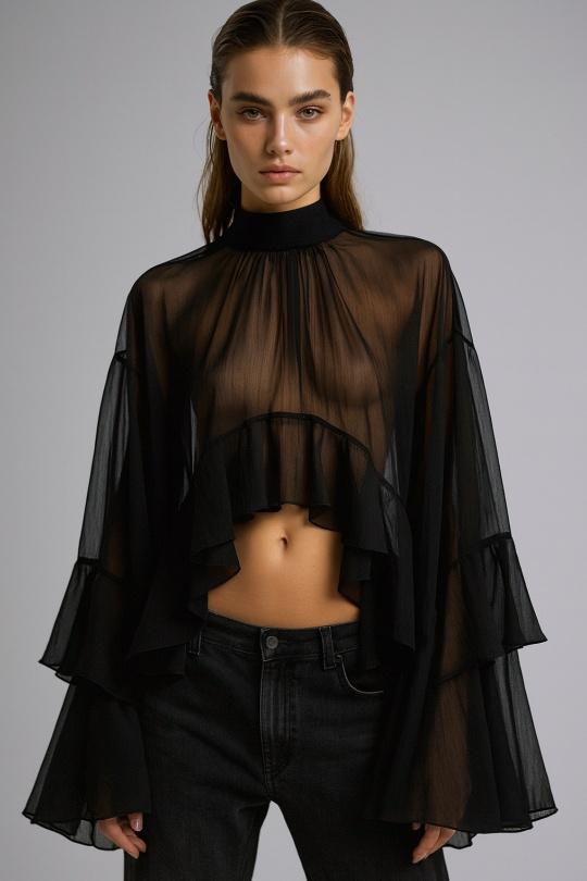 Blouses Femme Noir Osley - Mochy H10035 Efashion Paris