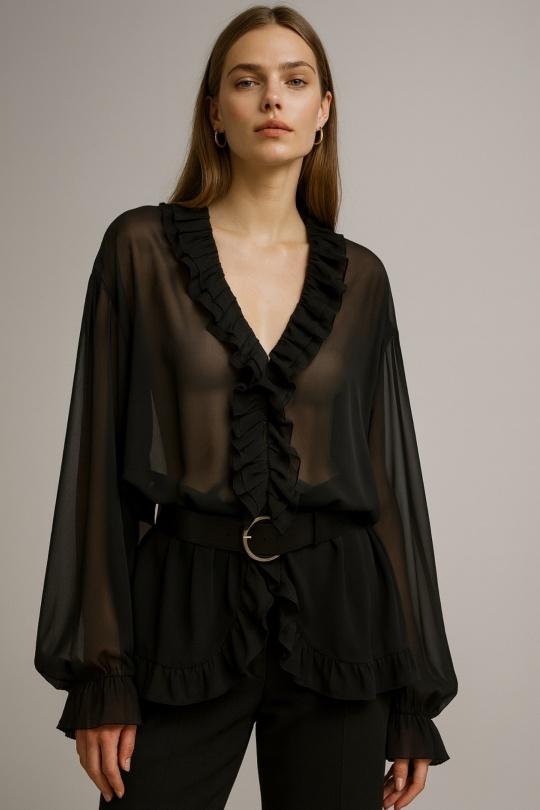 Blouses Femme Noir Osley - Mochy H11707 Efashion Paris