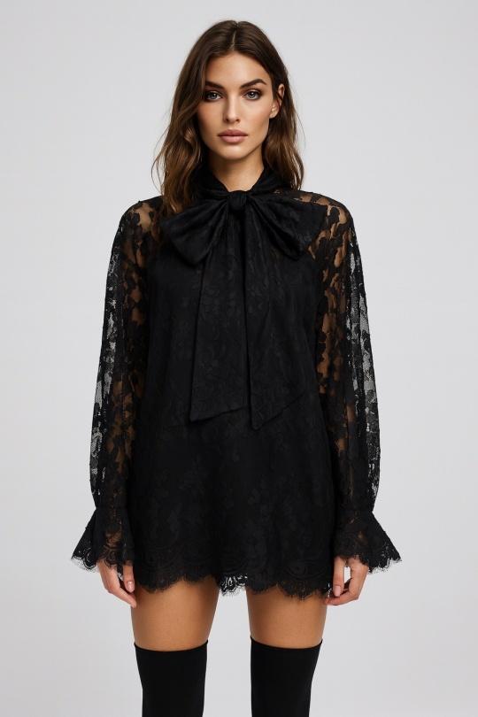 Tuniques Femme Noir Osley - Mochy R6031 Efashion Paris