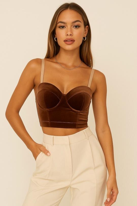 Top Donna Brown Osley - Mochy ST1082 Efashion Paris