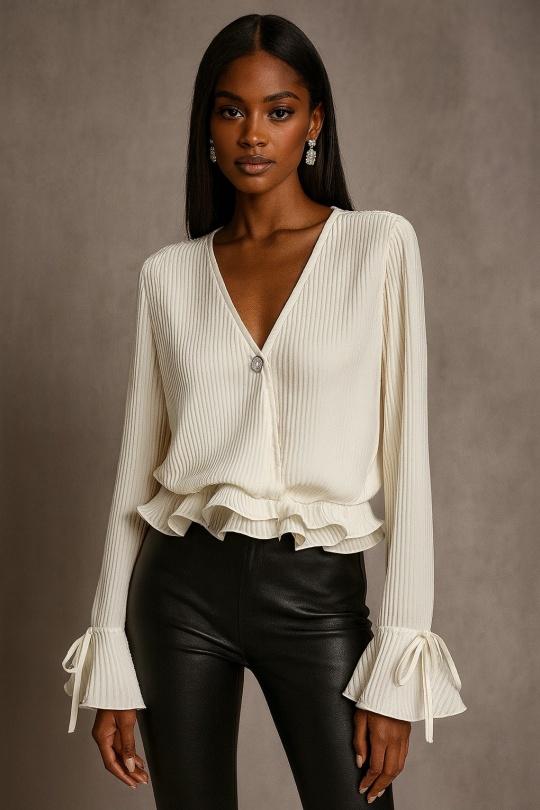 Camicette Donna Cream Osley - Mochy H11196 Efashion Paris